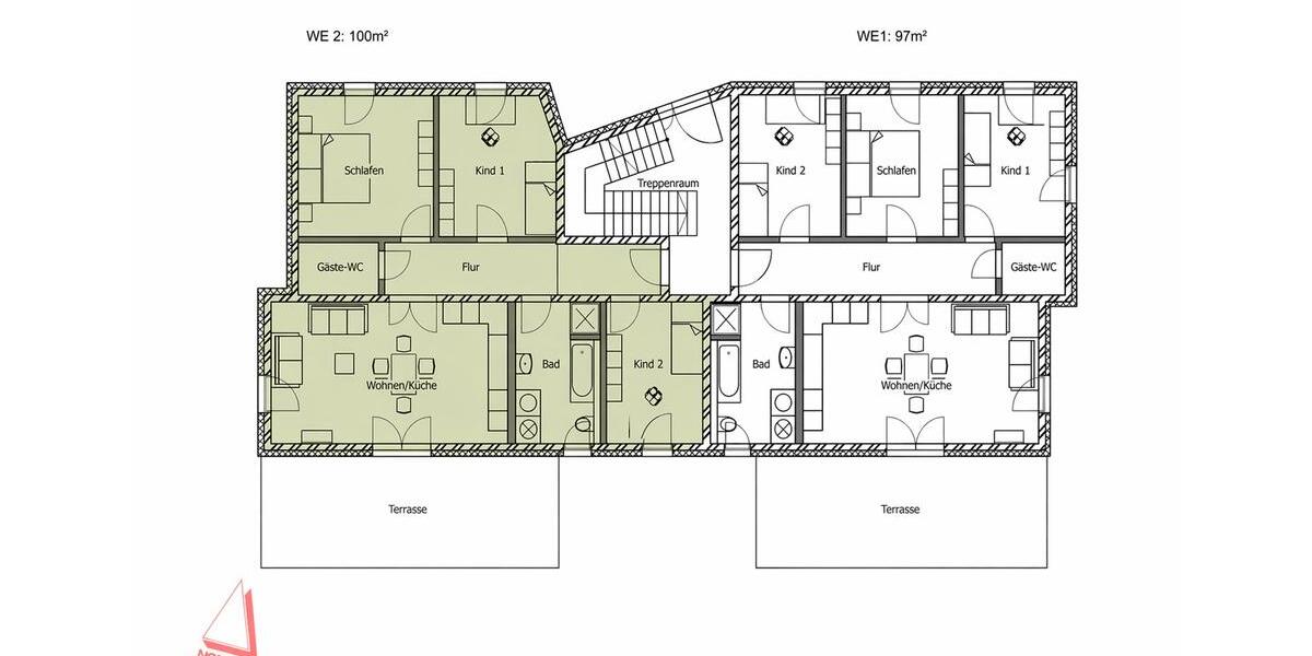Etagenwohnung Wilsdruff - 4 Zimmer, 97 m&sup2;, 1.552&euro; | Angebot:26418677