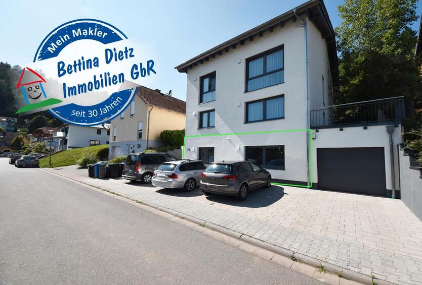DIETZ: Hochwertige 2-Zimmer-NeubauWohnung, Fußbodenheizung im KFW 40+ 3-Familienhaus!