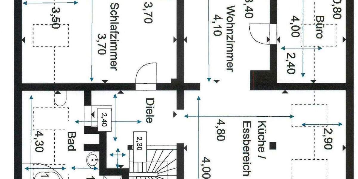 Etagenwohnung Pforzheim Nordstadt - 3 Zimmer, 110 m&sup2;, 1.050&euro; | Angebot:24748358