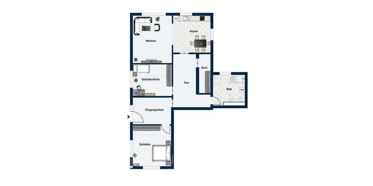 Erdgeschoßwohnung Neuenkirchen - 3 Zimmer, 128 m&sup2;, 1.200&euro; | Angebot:26580528