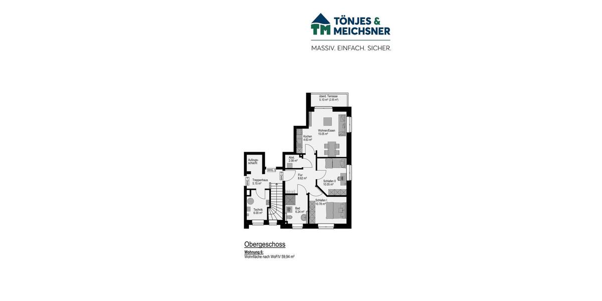 Etagenwohnung Rastede - 3 Zimmer, 60 m&sup2;, 875&euro; | Angebot:26545064