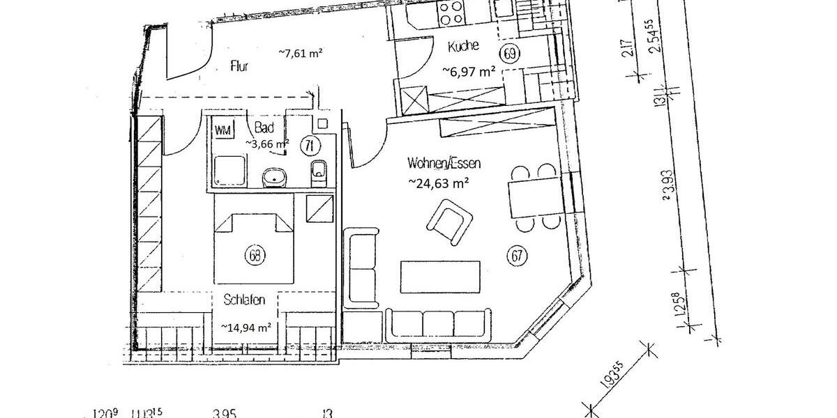 Etagenwohnung Hohenstein-Ernstthal Ernstthal - 2 Zimmer, 62 m&sup2;, 310&euro; | Angebot:25976335