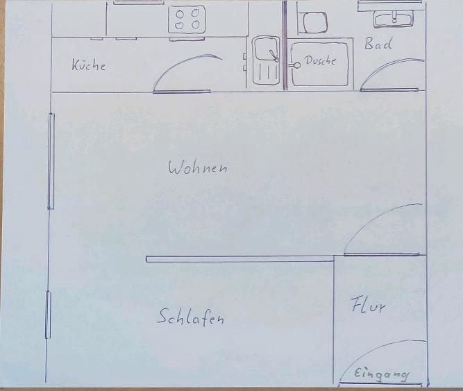 Einraumwohnung mit EBK zu vermieten 1 zimmer
