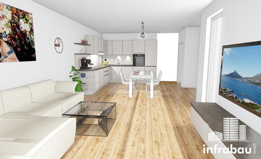 Traumhafte 2-ZKB in Leitershofen mit großer überdachter Loggia! Neubau! zimmer