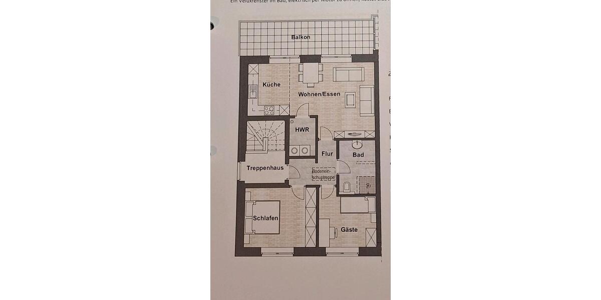 Dachgeschoßwohnung Nordhorn Bookholt - 3 Zimmer, 68 m&sup2;, 730&euro; | Angebot:24895798