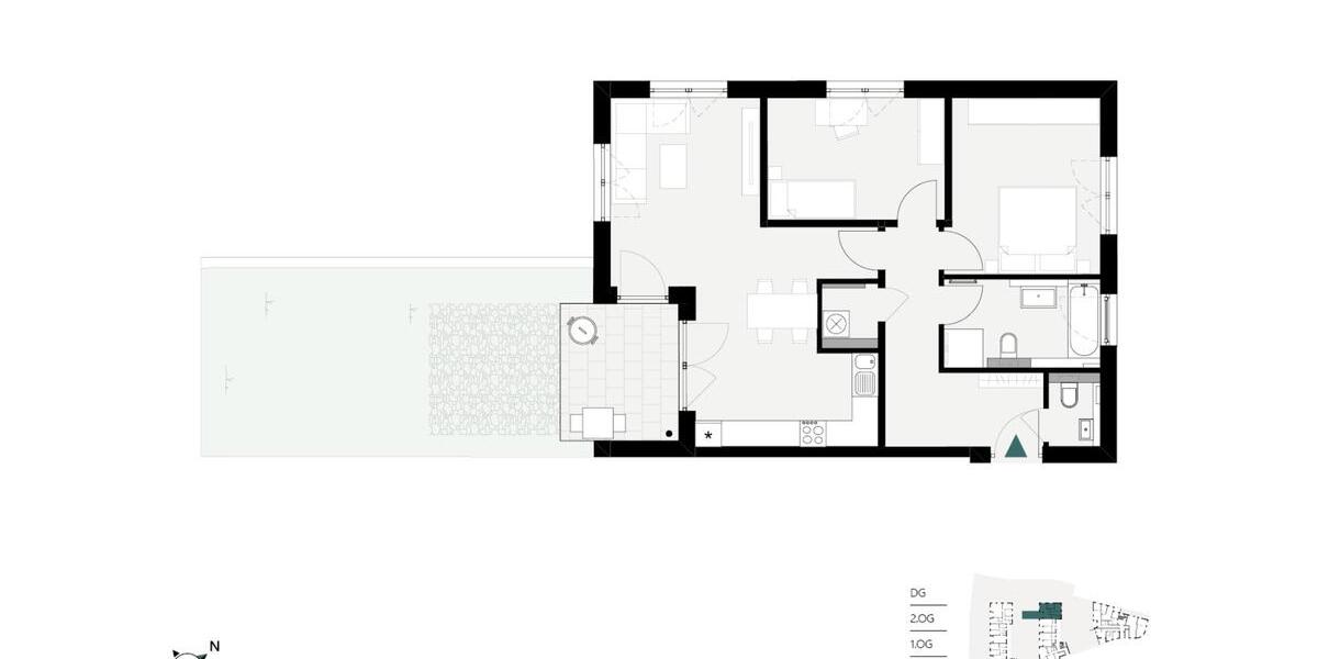 Erdgeschoßwohnung Crailsheim - 3 Zimmer, 82 m&sup2;, 1.200&euro; | Angebot:24770675