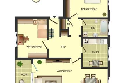 Mittendrin statt nur dabei. Mit neuen Bad und PVC Bodenbelag. 3 zimmer