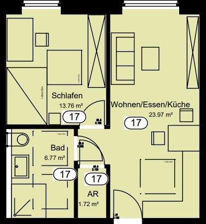 Etagenwohnung Recke - 2 Zimmer, 46 m&sup2;, 508&euro; | Angebot:25209949