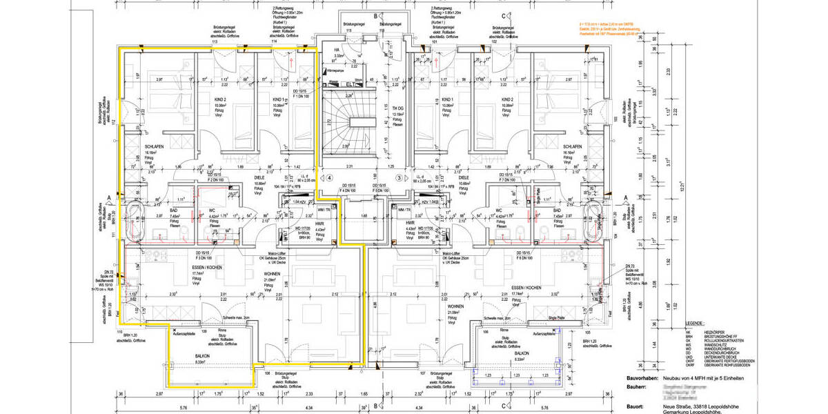 Etagenwohnung Leopoldshöhe - 4 Zimmer, 104 m&sup2;, 1.495&euro; | Angebot:26094284