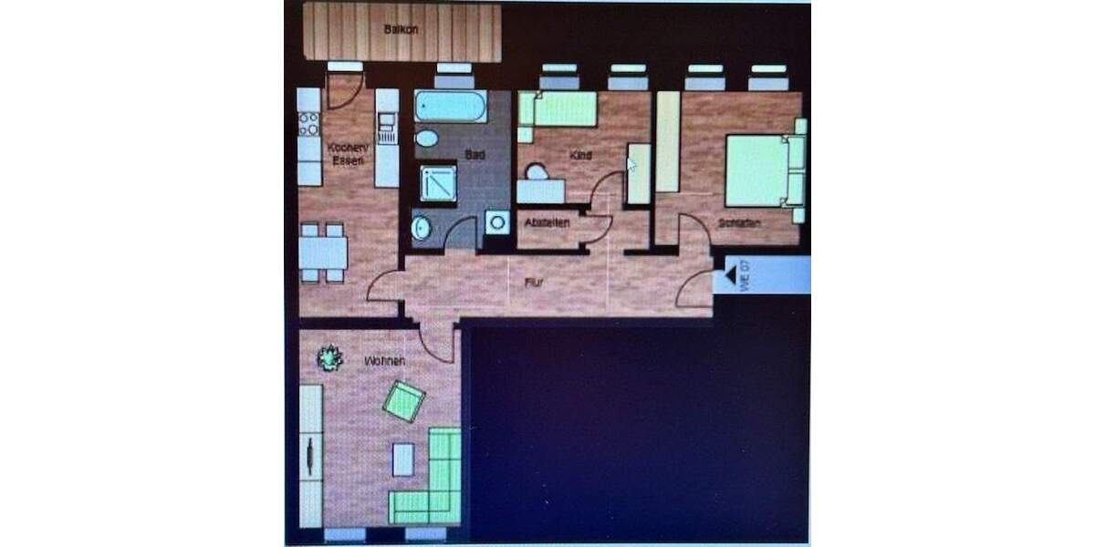 Etagenwohnung Chemnitz Sonnenberg - 3 Zimmer, 88 m&sup2;, 575&euro; | Angebot:26308872