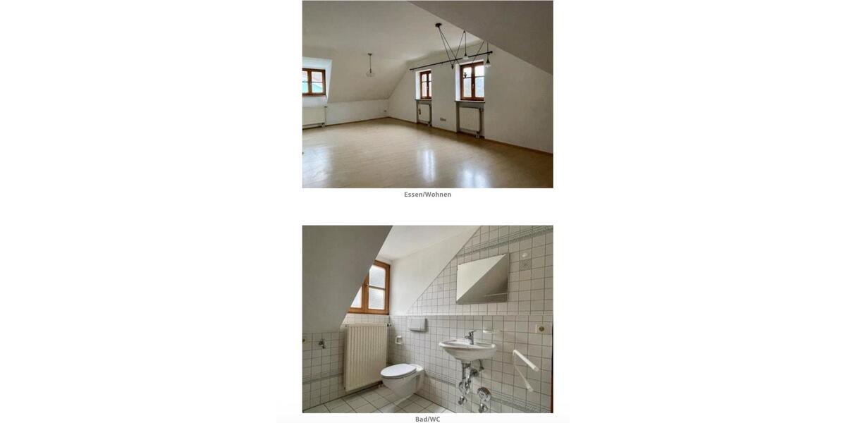 Dachgeschoßwohnung Riedenburg - 2 Zimmer, 50 m&sup2;, 600&euro; | Angebot:26573296