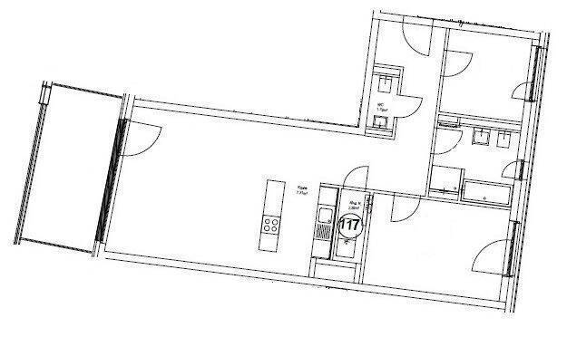Etagenwohnung Mönchengladbach Stadtmitte - 3 Zimmer, 90 m&sup2;, 1.199&euro; | Angebot:26128795