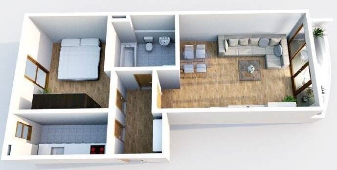Etagenwohnung Waldheim Schönberg - 2 Zimmer, 54 m&sup2;, 325&euro; | Angebot:26825812
