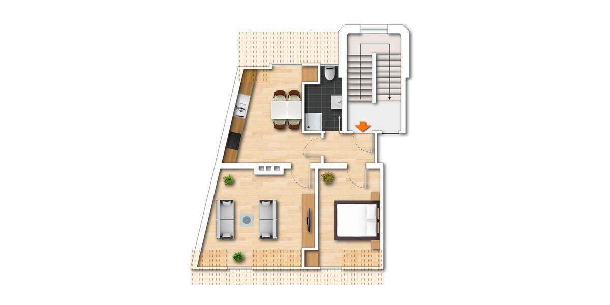 Etagenwohnung Neuburg an der Donau - 2 Zimmer, 53 m&sup2;, 600&euro; | Angebot:26611702