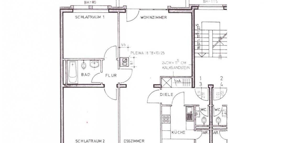Etagenwohnung Leverkusen / Opladen Opladen - 3 Zimmer, 90 m&sup2;, 927&euro; | Angebot:26173245