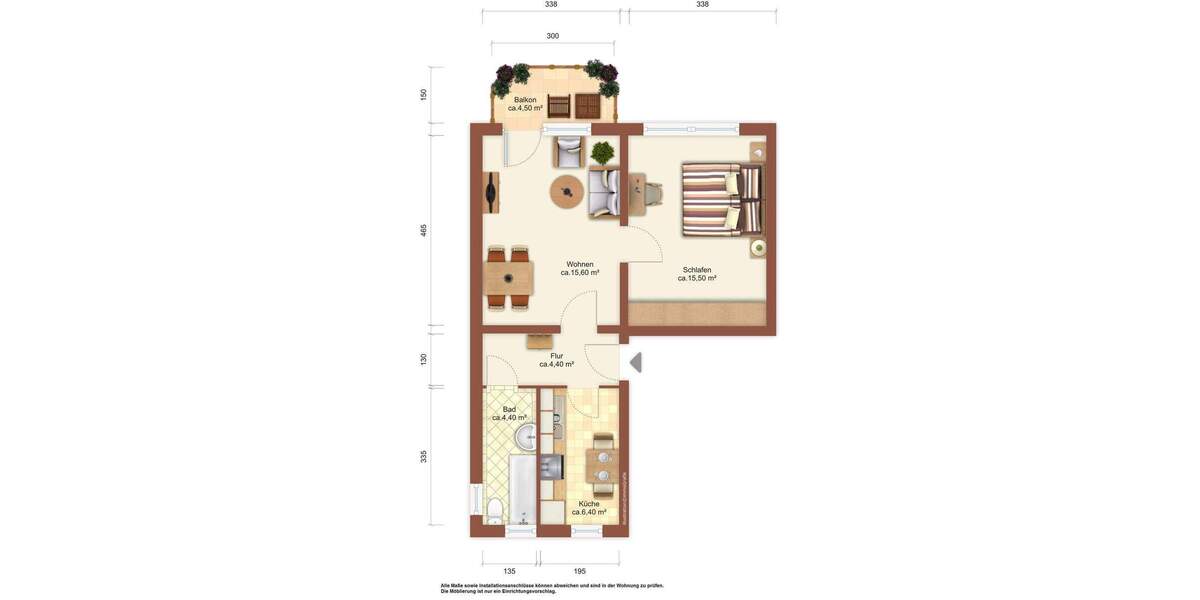 Etagenwohnung Weißwasser/O.L. O.L. - 2 Zimmer, 49 m&sup2;, 274&euro; | Angebot:26752115