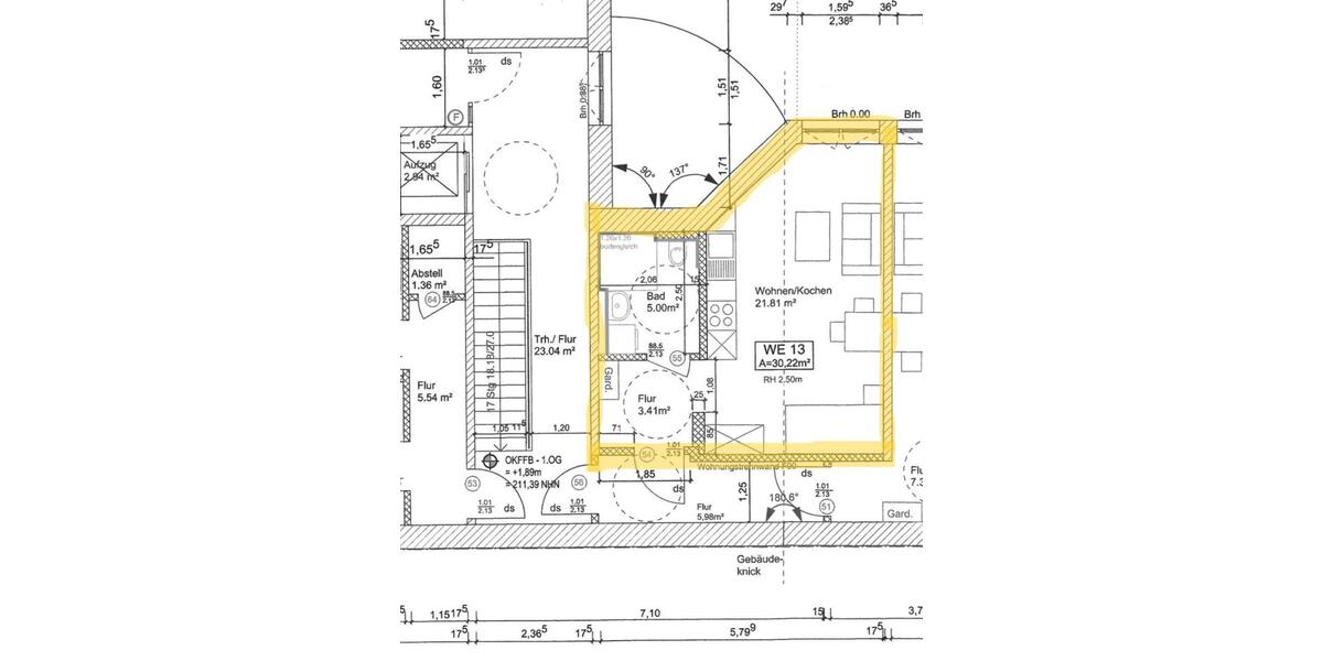 Etagenwohnung Mühlhausen (Thüringen) - 1 Zimmer, 30 m&sup2;, 490&euro; | Angebot:23646683
