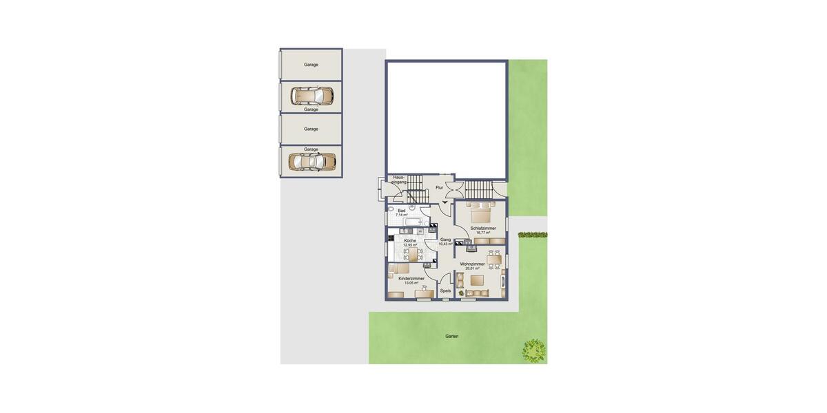 Erdgeschoßwohnung Treffelstein - 3 Zimmer, 80 m&sup2;, 550&euro; | Angebot:24715550