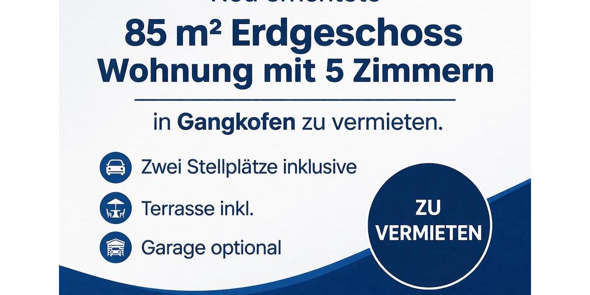 Erdgeschoßwohnung Gangkofen - 5 Zimmer, 85 m&sup2;, 870&euro; | Angebot:25899372