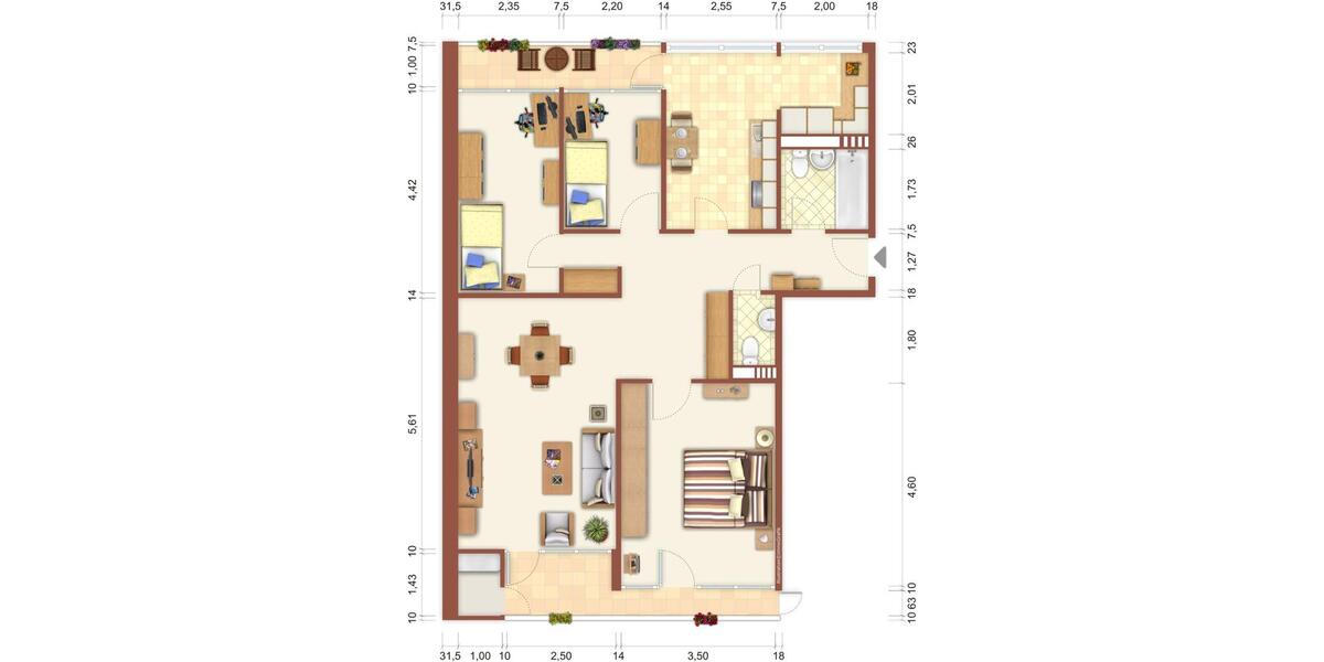 Etagenwohnung Erkrath - 4 Zimmer, 87 m&sup2;, 1.030&euro; | Angebot:26534335