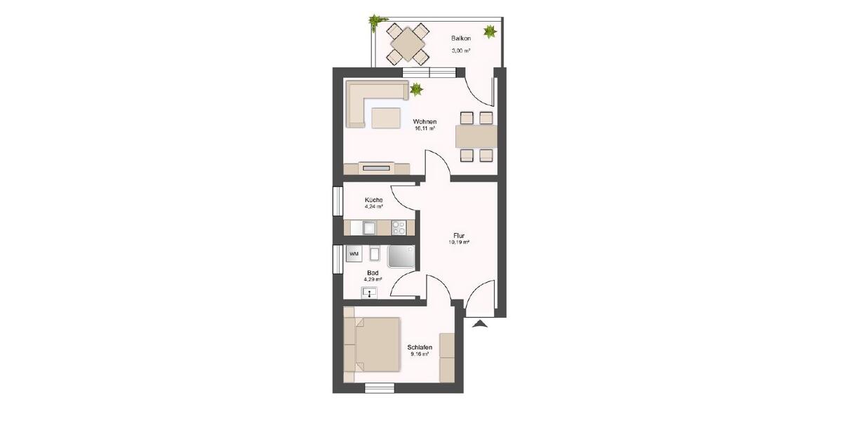Etagenwohnung Nossen - 2 Zimmer, 47 m&sup2;, 360&euro; | Angebot:25902833