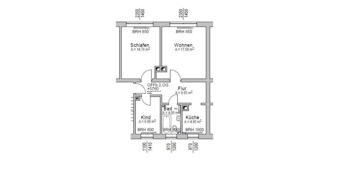 Zimmer Ostrau - 3 Zimmer, 58 m&sup2;, 348&euro; | Angebot:25796168