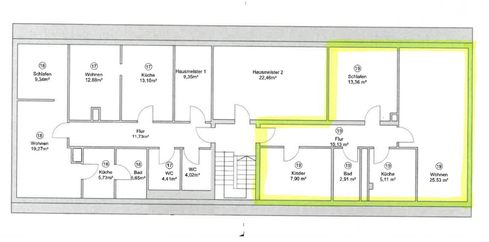 Dachgeschoßwohnung Kassel Vorderer Westen - 3 Zimmer, 65 m&sup2;, 780&euro; | Angebot:24700370