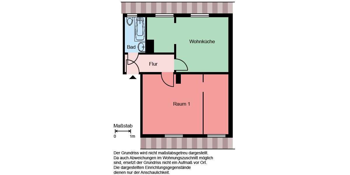Etagenwohnung Datteln Meckinghoven - 2 Zimmer, 45 m&sup2;, 377&euro; | Angebot:23125762