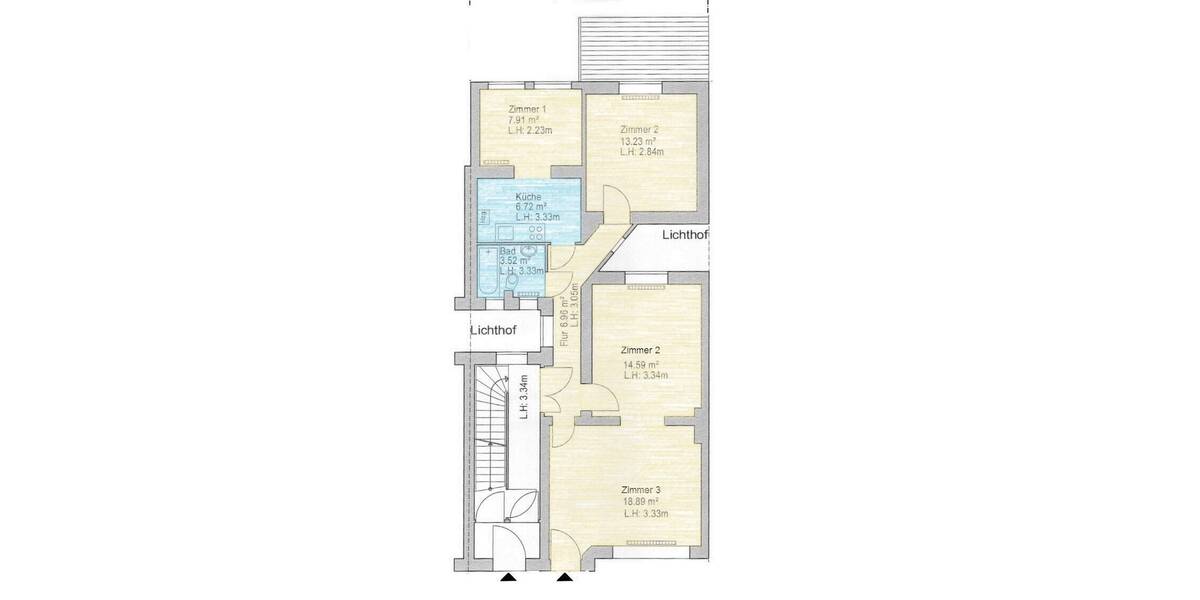 Terrassenwohnung Bremen Peterswerder - 4 Zimmer, 72 m&sup2;, 800&euro; | Angebot:25777961
