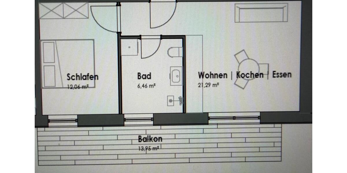Etagenwohnung Mainz Finthen - 2 Zimmer, 46 m&sup2;, 1.150&euro; | Angebot:25323583