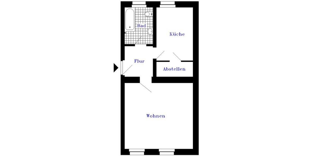 renovierte 1-Raumwohnung 1 zimmer