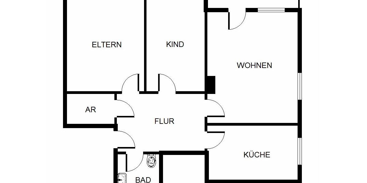 Etagenwohnung Gelsenkirchen Gelsenkirchen-Nord - 3 Zimmer, 71 m&sup2;, 489&euro; | Angebot:26234183