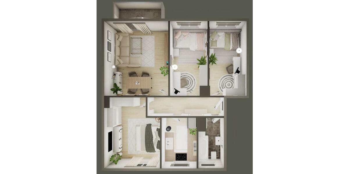 Etagenwohnung Dessau-Roßlau Roßlau - 4 Zimmer, 71 m&sup2;, 505&euro; | Angebot:24976922