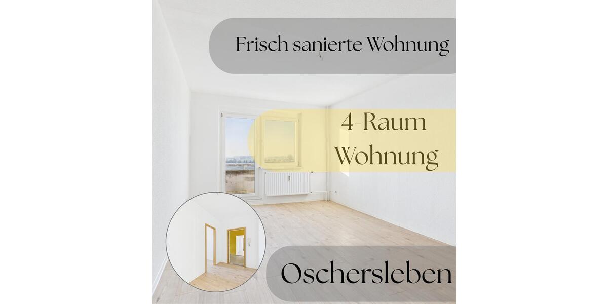Etagenwohnung Oschersleben (Bode) - 4 Zimmer, 83 m&sup2;, 498&euro; | Angebot:25271761