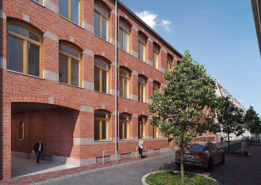 Loftige, möblierte 1-Zimmer-Wohnung mit großer Terrasse zum Erstbezug!