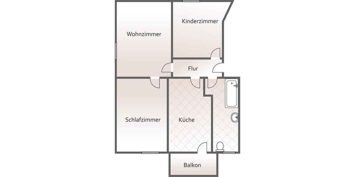 Erdgeschoßwohnung Reichenbach im Vogtland Obermylau - 3 Zimmer, 58 m&sup2;, 349&euro; | Angebot:25854256