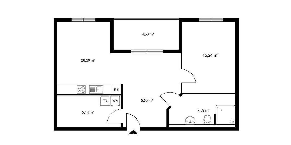 Etagenwohnung Bienenbüttel - 2 Zimmer, 70 m&sup2;, 840&euro; | Angebot:23959985