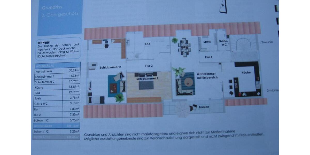 Dachgeschoßwohnung Ingolstadt Nordost - 3 Zimmer, 120 m&sup2;, 1.250&euro; | Angebot:24839704