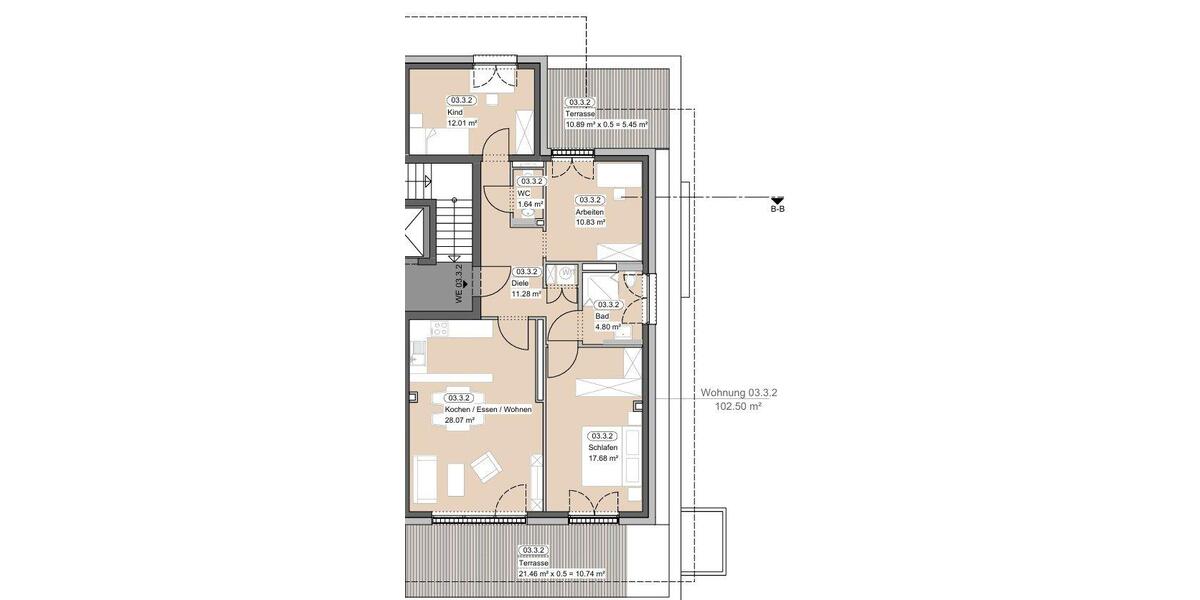 Etagenwohnung Klingenberg am Main - 2 Zimmer, 53 m&sup2;, 750&euro; | Angebot:23184106