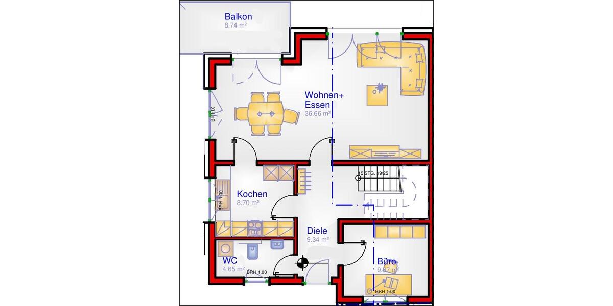 Erdgeschoßwohnung Glattbach - 5 Zimmer, 135 m&sup2;, 1.820&euro; | Angebot:26681579