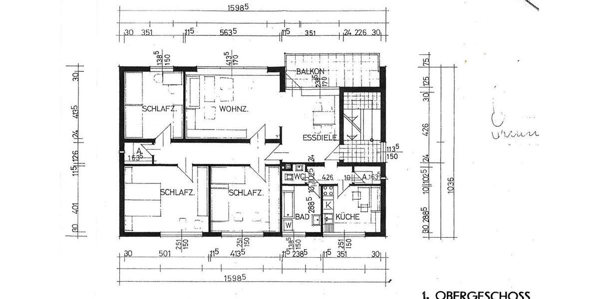 Etagenwohnung Bad Arolsen - 4 Zimmer, 120 m&sup2;, 1.000&euro; | Angebot:26703803