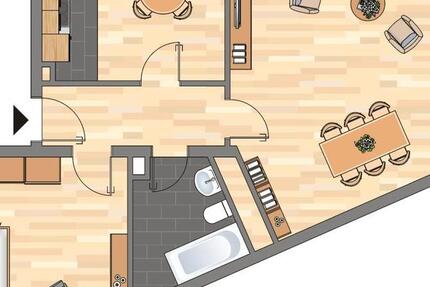 Wohnung Duisburg Beeck - 2 Zimmer, 63 m&sup2;, 489&euro; | Angebot:25857600