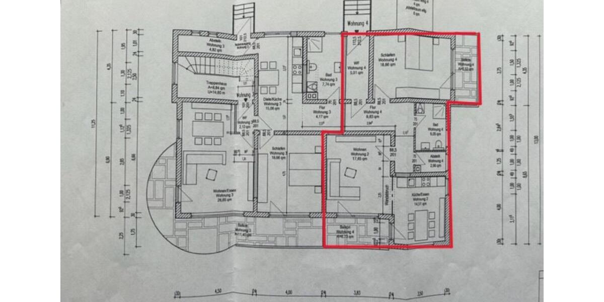 Etagenwohnung Homberg (Efze) - 2 Zimmer, 75 m&sup2;, 650&euro; | Angebot:25552257