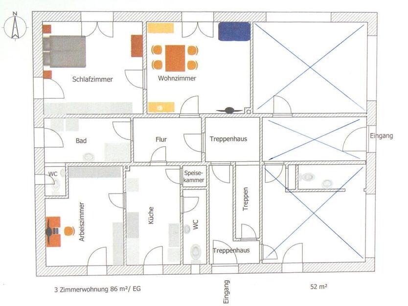 3 Zimmerwohnung EG 86 m²