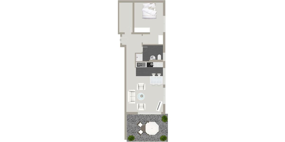 Terrassenwohnung Herborn - 2 Zimmer, 60 m&sup2;, 850&euro; | Angebot:26634352