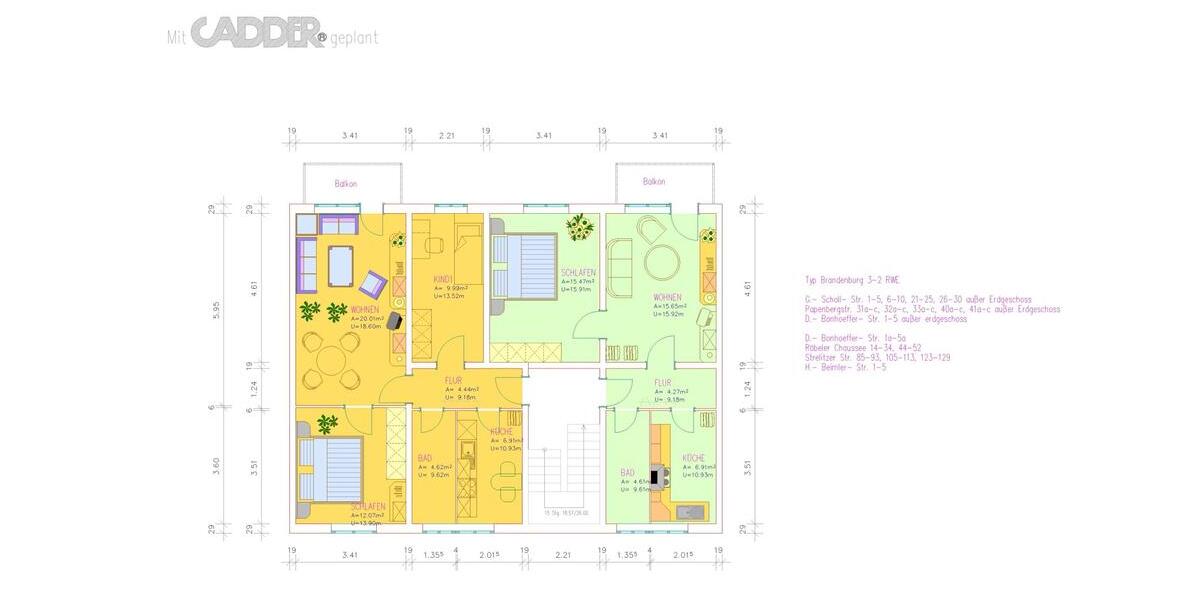 Etagenwohnung Waren (Müritz) - 2 Zimmer, 50 m&sup2;, 410&euro; | Angebot:25938788