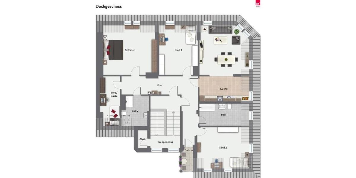 Dachgeschoßwohnung Riesa - 5 Zimmer, 149 m&sup2;, 1.050&euro; | Angebot:22699592