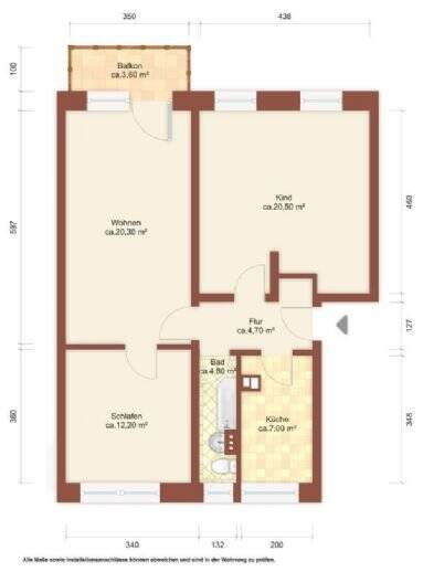 Etagenwohnung Löbau Altlöbau - 3 Zimmer, 72 m&sup2;, 456&euro; | Angebot:23967645