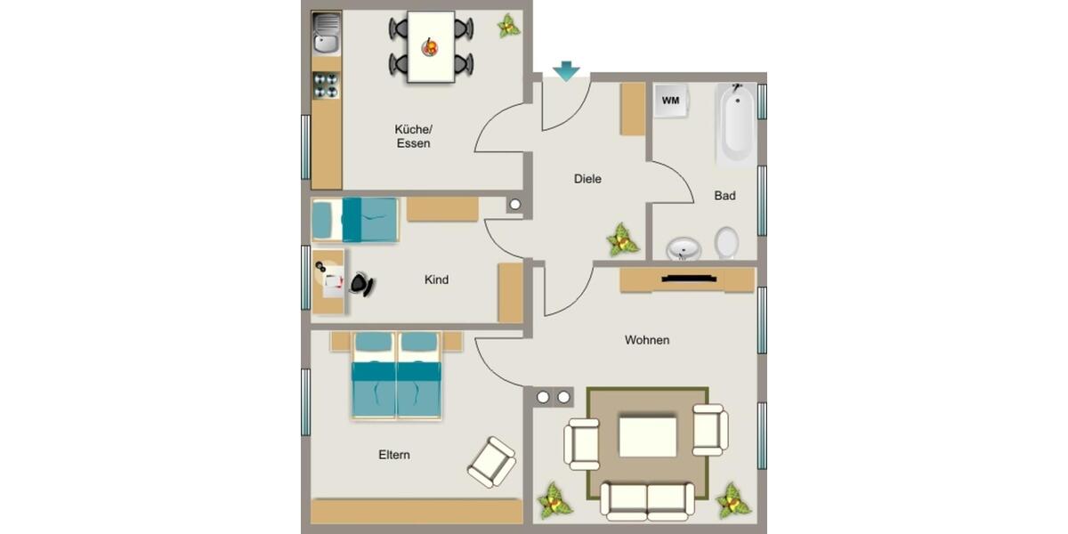 Bezugsfertige Wohnung - Einfach Möbel rein und Füße hoch! 3 zimmer