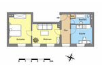 Etagenwohnung Dessau-Roßlau Roßlau - 2 Zimmer, 47 m&sup2;, 299&euro; | Angebot:26686514